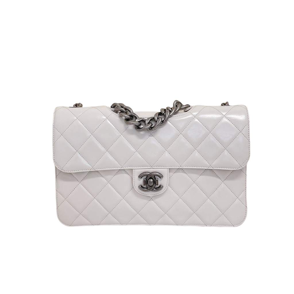 Perfect Edge Flap Calfskin White RHW