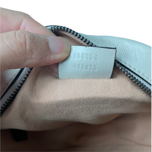 Marmont Round Mini Leather White GHW