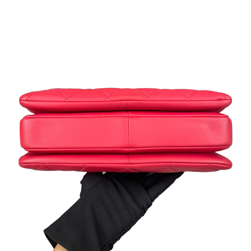 Small Trendy CC Lambskin Red GHW