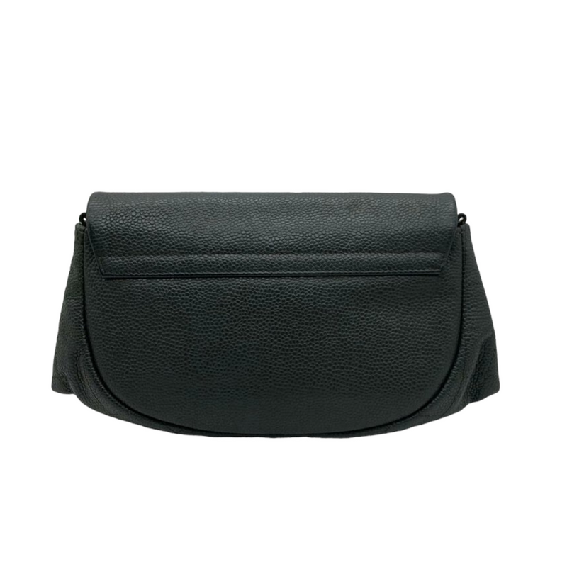Half Moon Flap Caviar Grey SHW