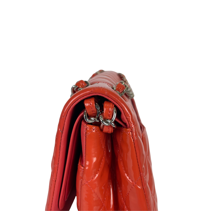 Double Flap Maxi Patent Coral SHW
