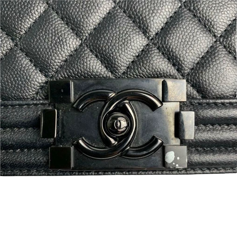 Chanel Boy SO Black Caviar Small SS17 - Designer WishBags