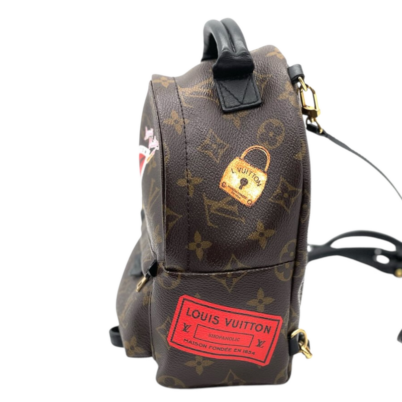 Louis Vuitton Love Lock Mini Palm Springs Coated Canvas Backpack