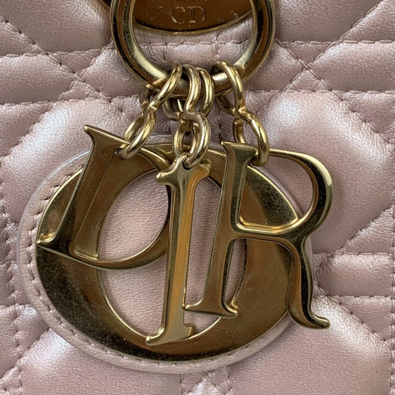 Lady Dior Medium Lambskin Light Pink GHW