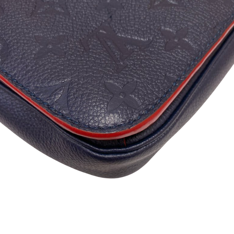 Louis Vuitton Navy Blue Monogram Empreinte Leather Pochette Metis, Lot  #58039