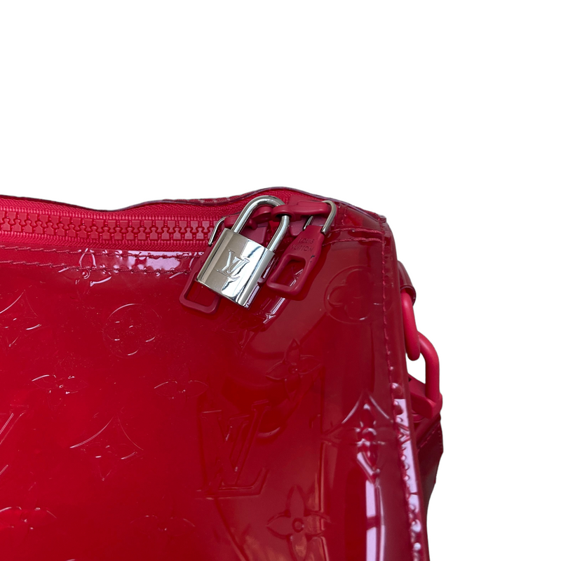 Keepall Clear SS19 Virgil Abloh Bandouliere 50 Red PVC