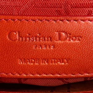 Lady Dior Mini Lambskin Iridescent Orange GHW