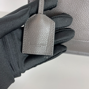 Sunset Grained Leather Small Dark Grey SHW