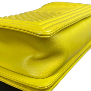 Chevron Boy Old Medium Calfskin Yellow RHW