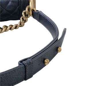 Boy Medium Calfskin Pearl Charcoal GHW