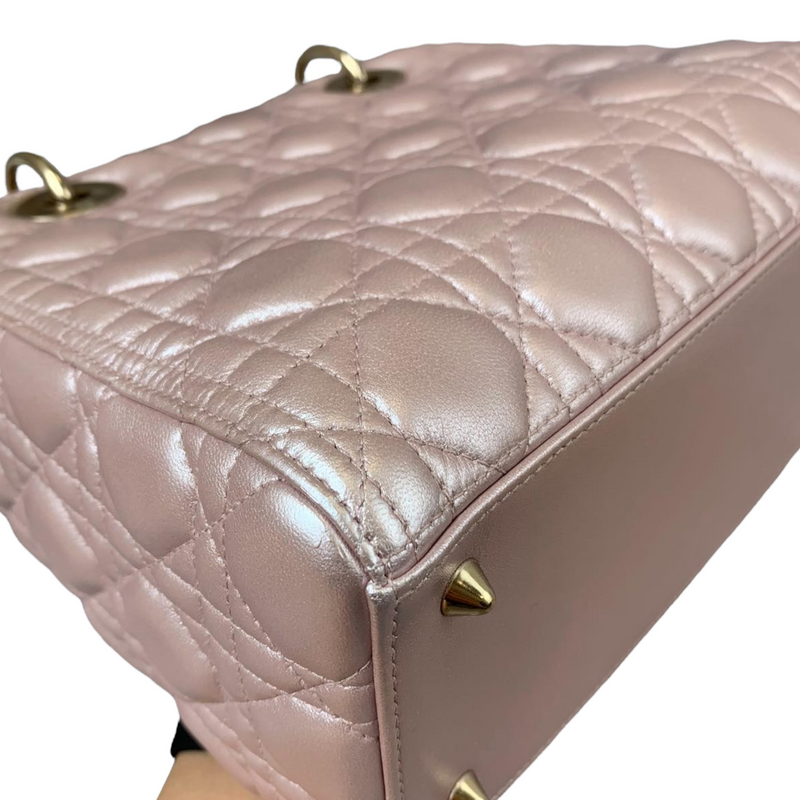 Lady Dior Medium Lambskin Light Pink GHW