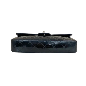 East West Flap Bag Patent Black SHW