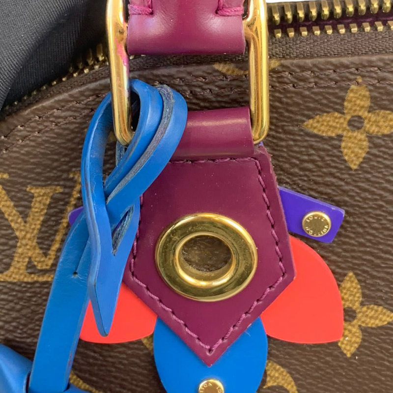 Louis Vuitton Monogram Totem Speedy 30 Magenta Bag