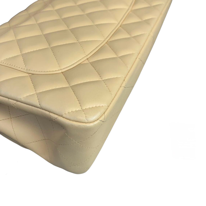 Classic Double Flap Jumbo Lambskin Beige GHW