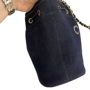 Deauville Denim Bucket Bag Blue