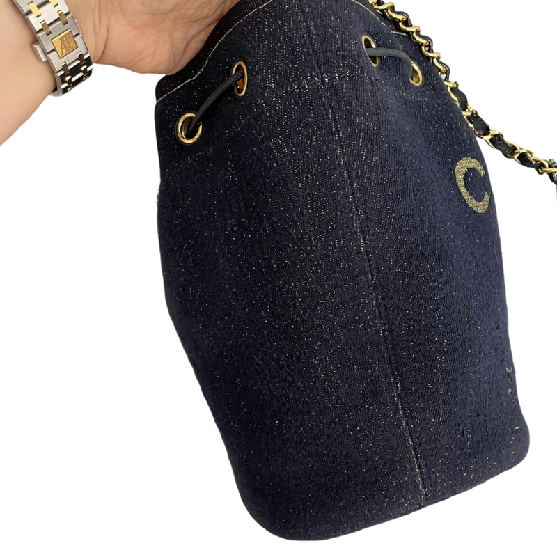 Deauville Denim Bucket Bag Blue