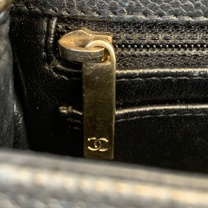 Mini Rectangle Flap Caviar Black GHW