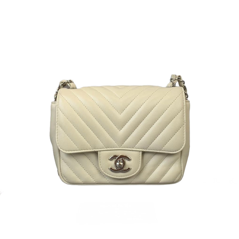 Chanel Extra Mini White Quilted Caviar Coco Handle TPM