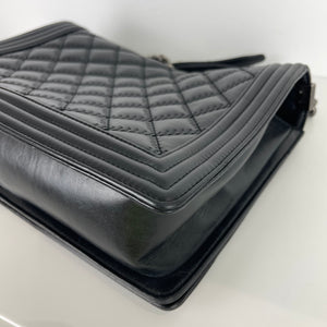 Large Le Boy Quilted Calfskin Black RHW