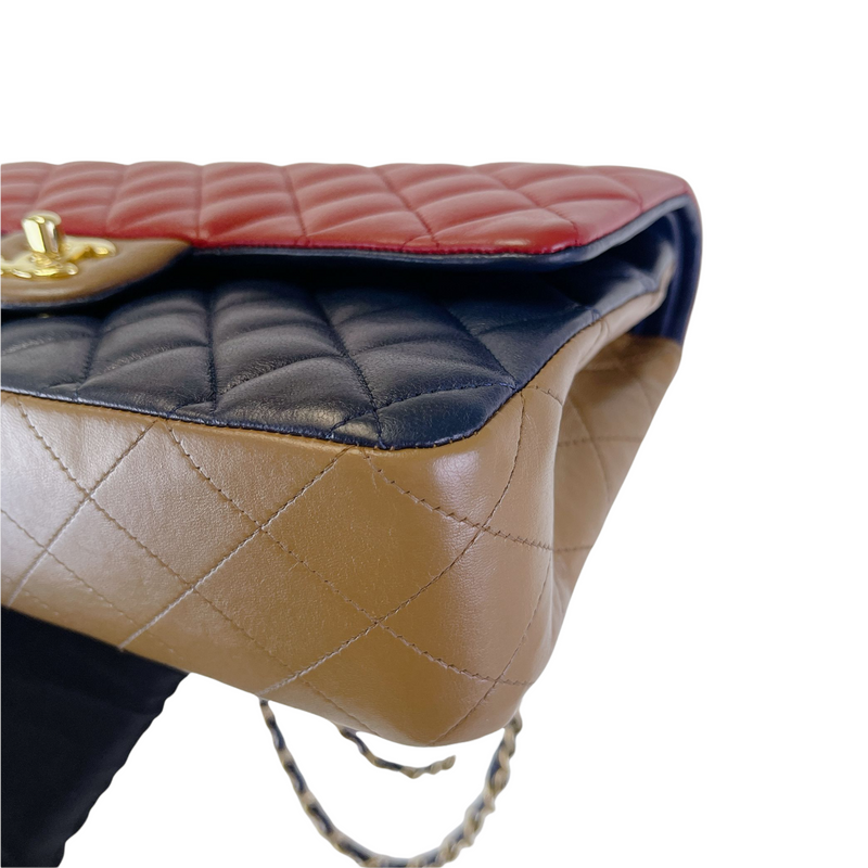 Classic Flap Medium Tri Coloured GHW