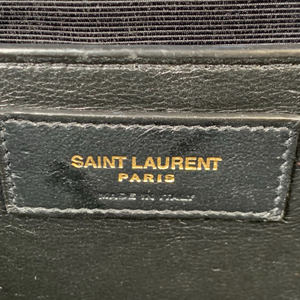 Medium Envelope Flap Leather Black GHW