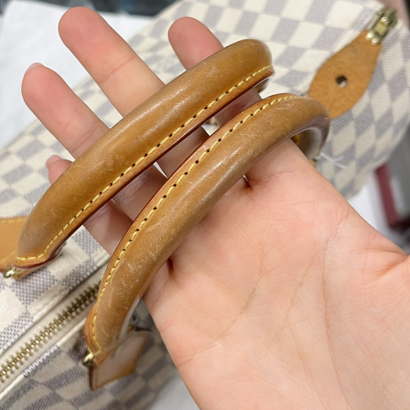 Damier Azur Speedy 35 White GHW