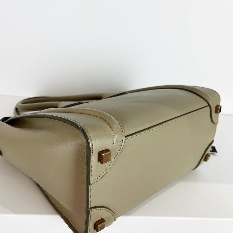 Micro Luggage Smooth Calfskin Beige