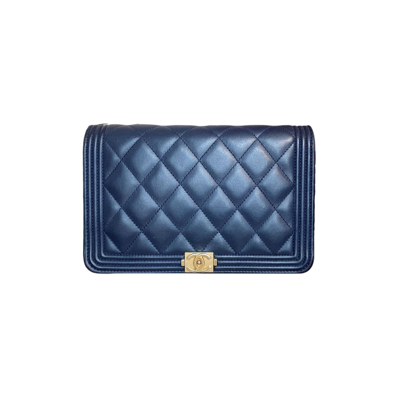 Boy Lambskin WOC Blue SHW