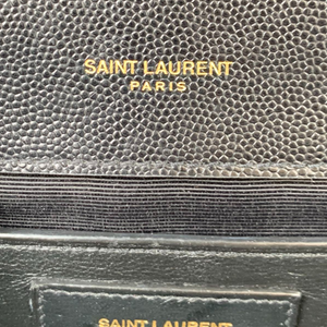Medium Envelope Flap Leather Black GHW