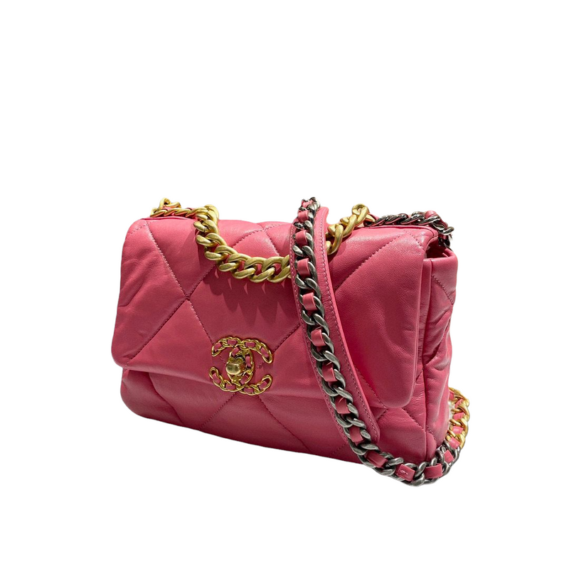 Chanel 19 Lambskin Pink Mixed Hardware