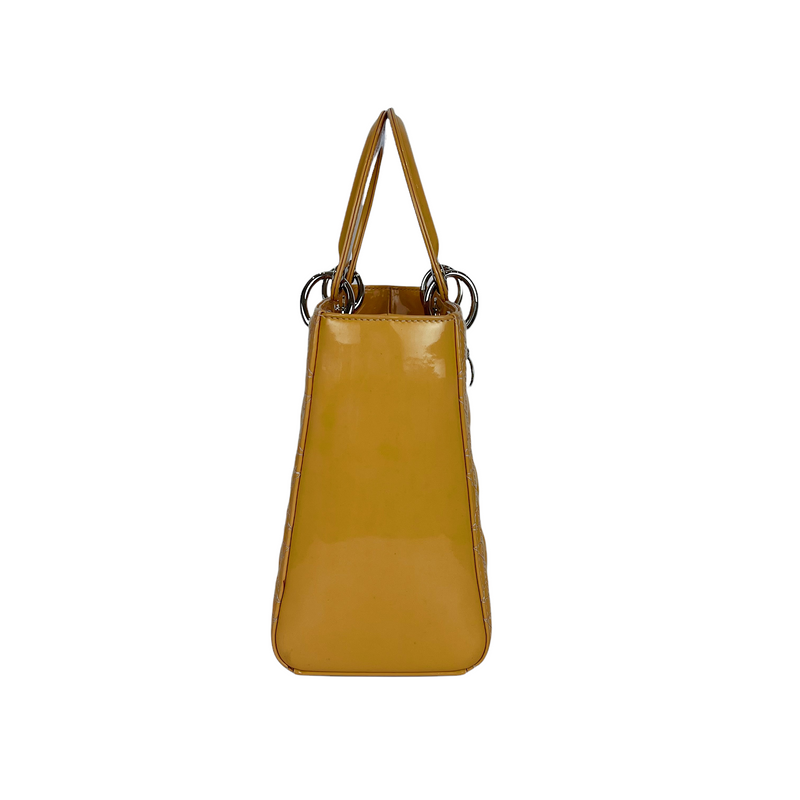 Lady Dior Medium Patent Leather Orange SHW