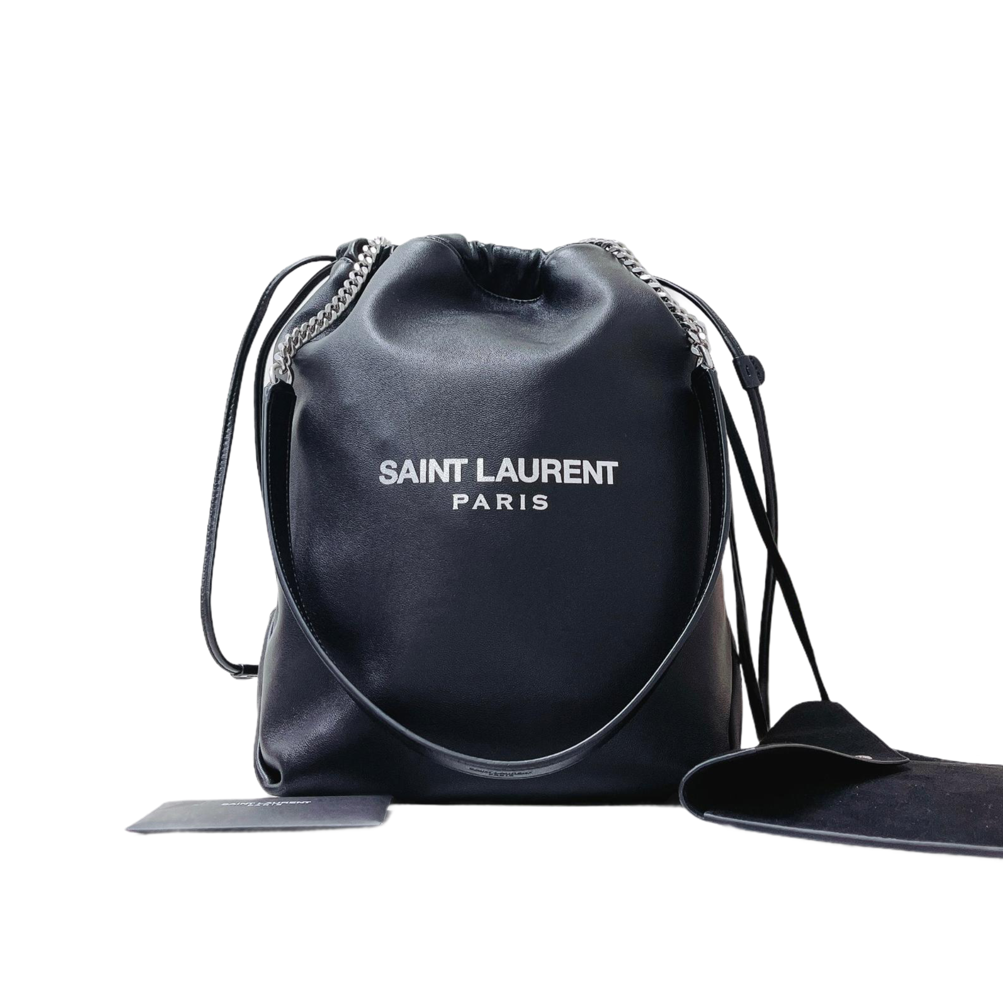 SAINT LAURENT Teddy Bucket Bag Black – Bag Religion