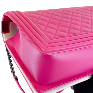 Boy Bag New Medium Lambskin Pink GHW