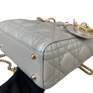 Mini Lady Dior Pearl Grey GHW