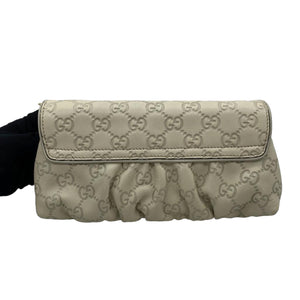 Guccissima Leather Shoulder Bag White GHW