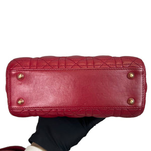 Small My Lady Dior Lambskin Red GHW