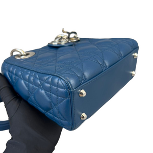 Mini Lady Dior Lambskin Blue SHW