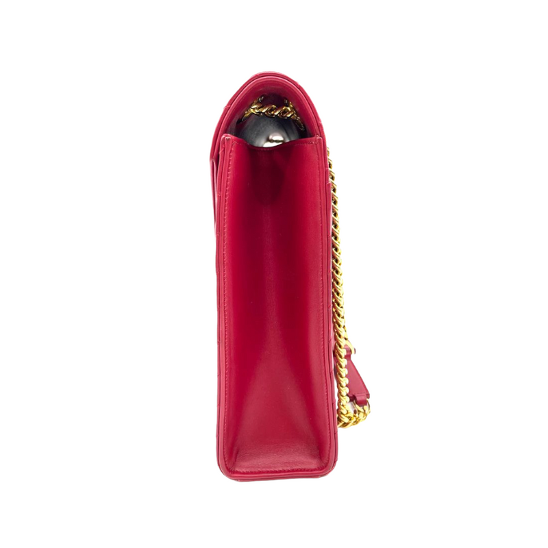 Envelope Large in Chevron Leather Red GHW
