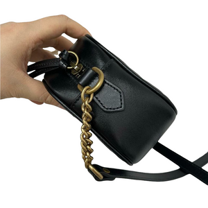 GG Marmont Mini Camera Black GHW