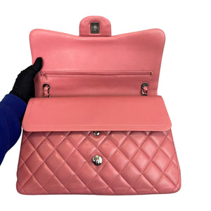 Jumbo Double Flap Lambskin Pink SHW