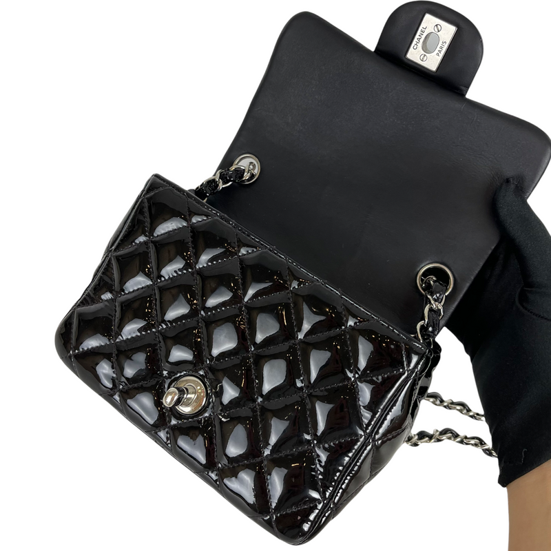Classic Patent Mini Square Black SHW