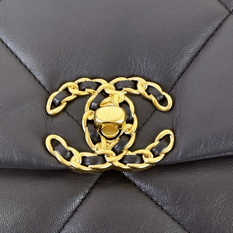 19 Lambskin Dark Grey Small 21B Mixed Hardware