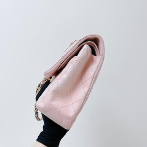 Classic Double Flap Medium Pink lambskin GHW