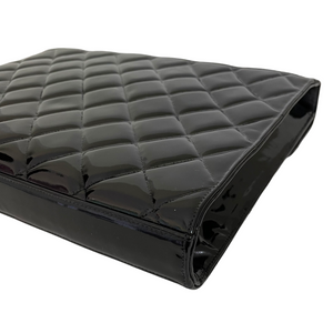 Vintage Briefcase Quilted Patent Black GHW