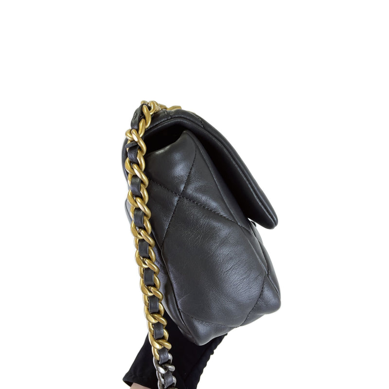 19 Lambskin Dark Grey Small 21B Mixed Hardware