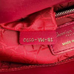 Small My Lady Dior Lambskin Red GHW