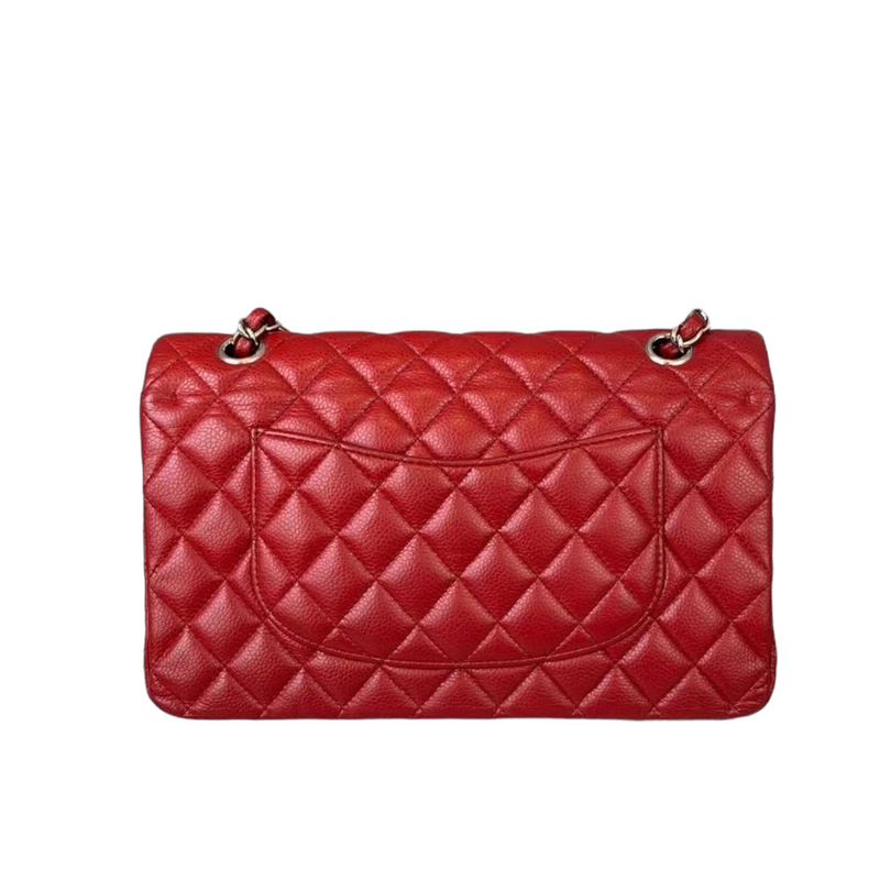 Chanel Pearly Red Caviar Rectangular Mini Classic Flap Bag SHW