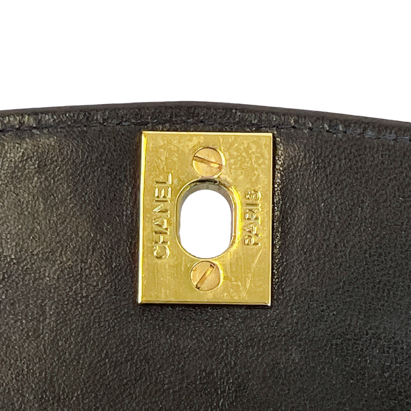 Small Classic Diana flap Black Lambskin GHW