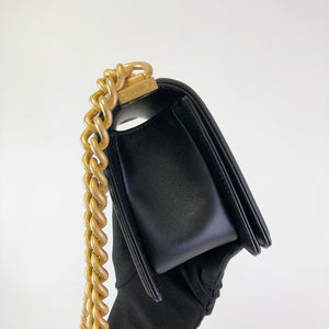 Small Boy Bag Caviar Calfskin Black GHW