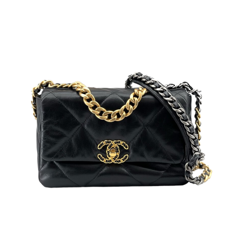 Chanel Coco Handle Flap Quilted Caviar Gold-tone Mini Black